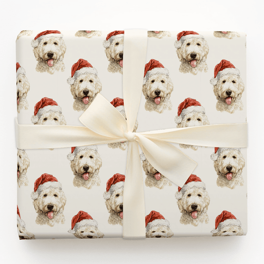 Goldendoodle Santa - Wrapping Paper - Aspen & Arlo