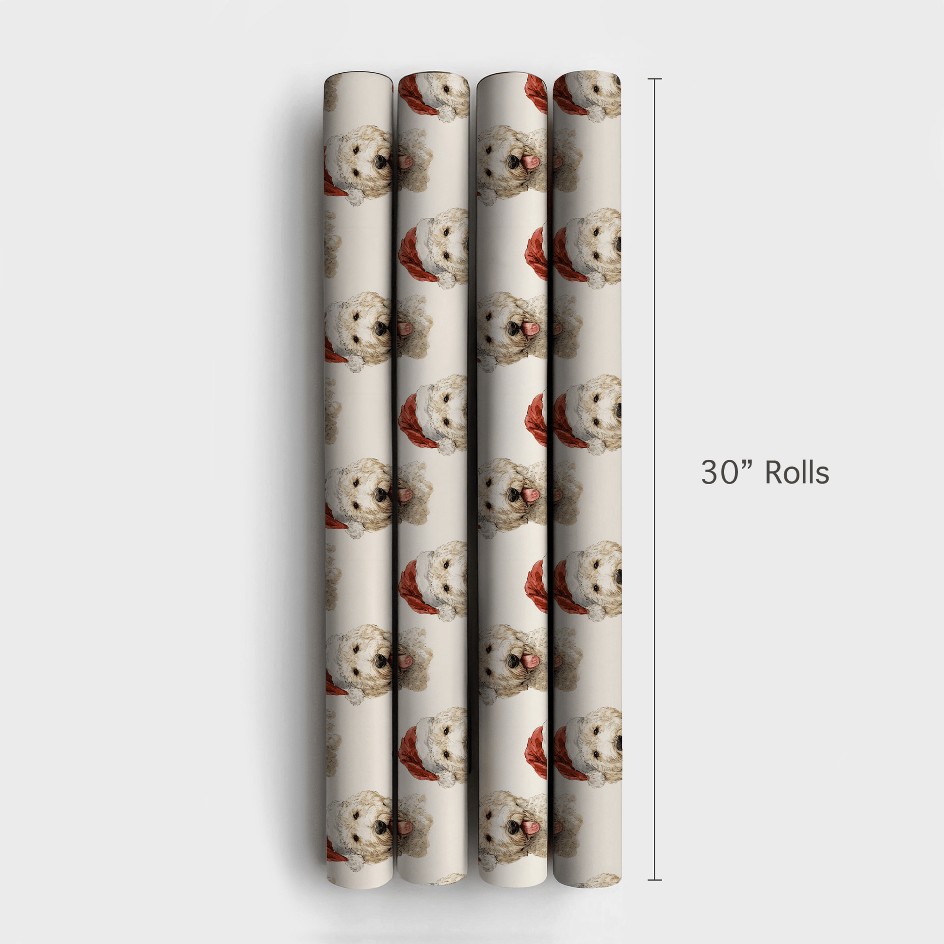 Goldendoodle Santa - Wrapping Paper - Aspen & Arlo