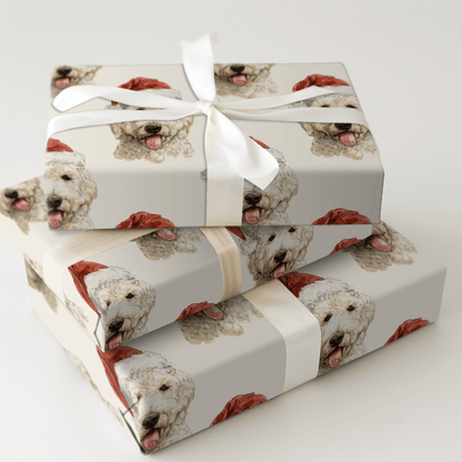 Goldendoodle Santa - Wrapping Paper - Aspen & Arlo