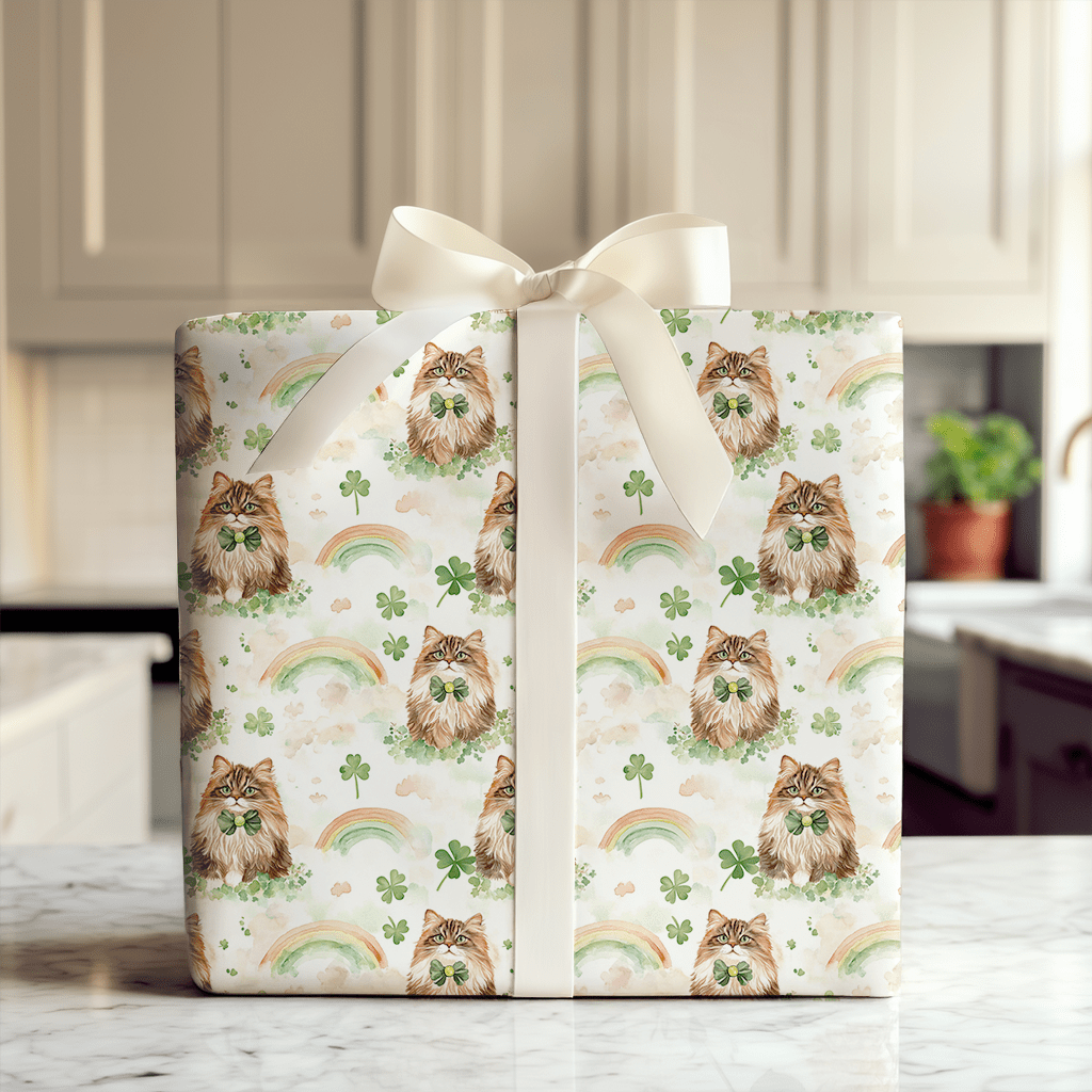 Rainbows with the Maine Coon - Wrapping Paper - Aspen & Arlo