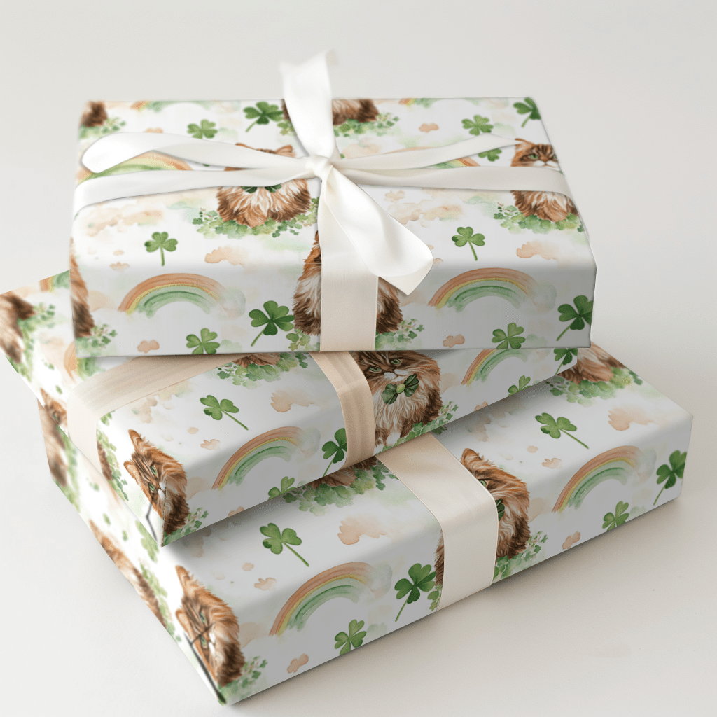 Rainbows with the Maine Coon - Wrapping Paper - Aspen & Arlo