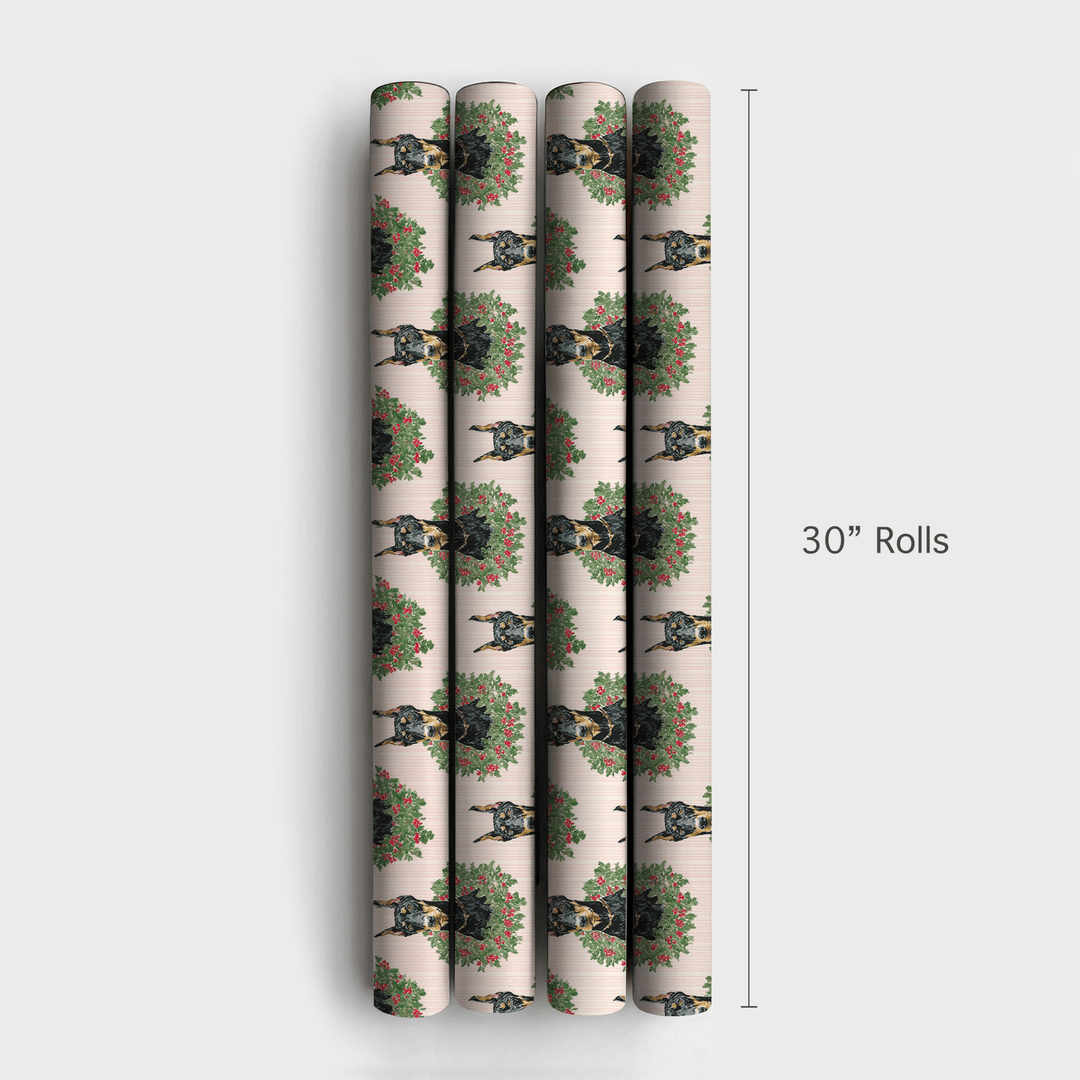 Holly Jolly Dobermans - Wrapping Paper - Aspen & Arlo