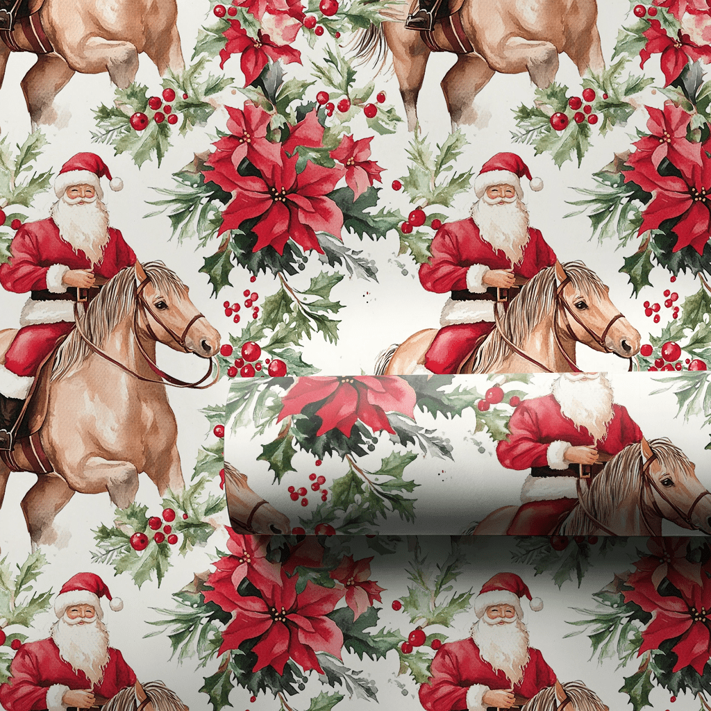 The Lone Poinsetta - Wrapping Paper - Aspen & Arlo