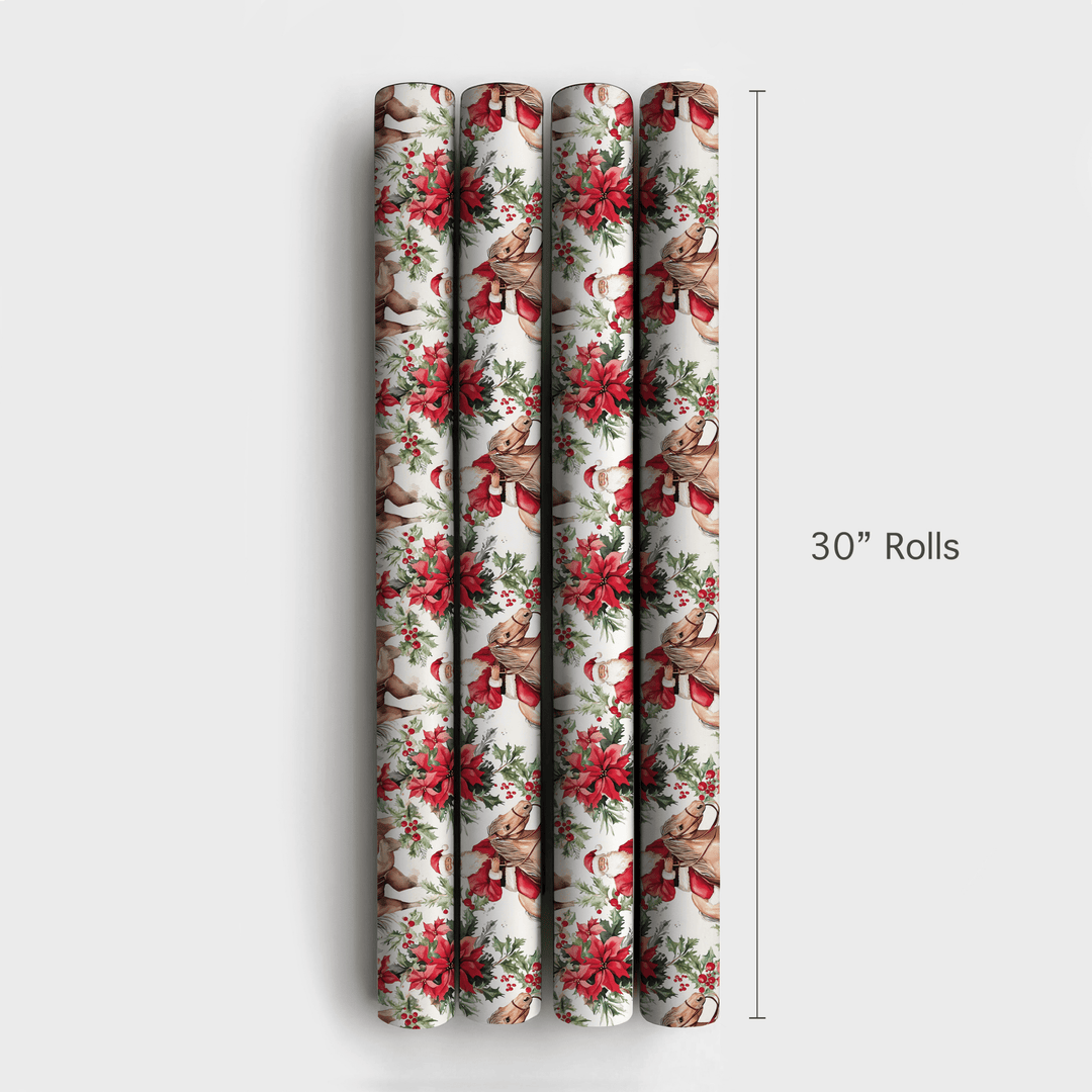 The Lone Poinsetta - Wrapping Paper - Aspen & Arlo