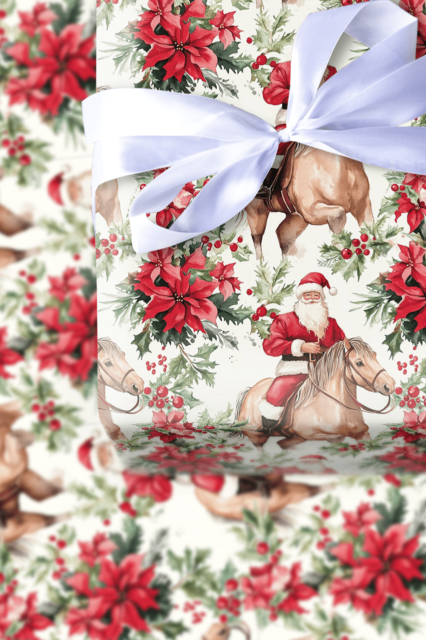 The Lone Poinsetta - Wrapping Paper - Aspen & Arlo