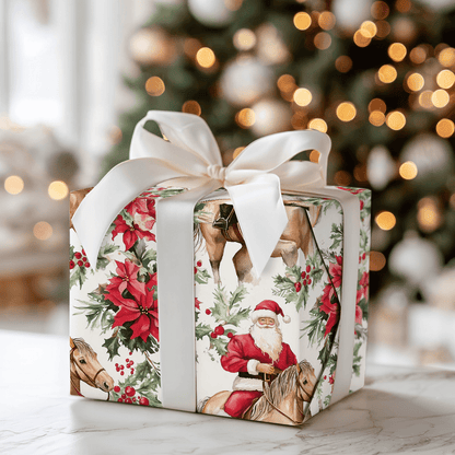 The Lone Poinsetta - Wrapping Paper - Aspen & Arlo