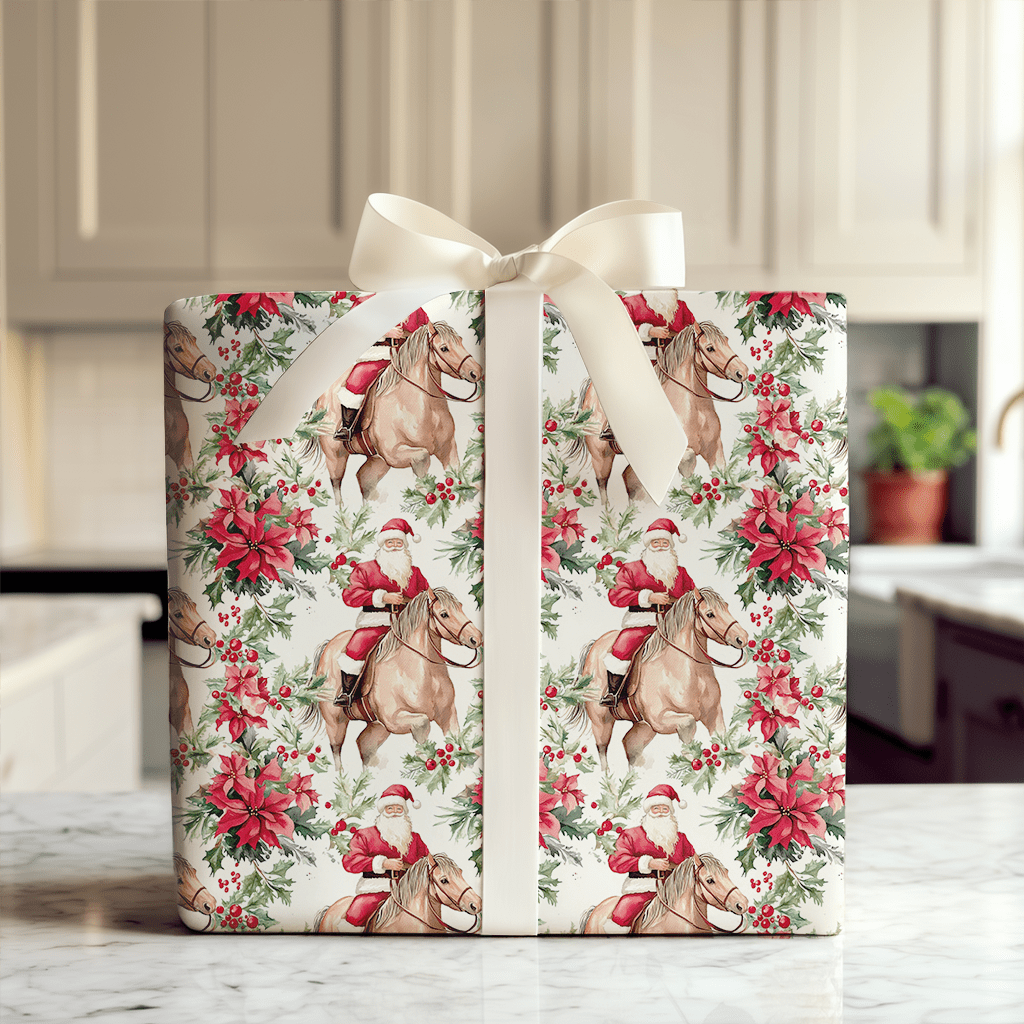 The Lone Poinsetta - Wrapping Paper - Aspen & Arlo