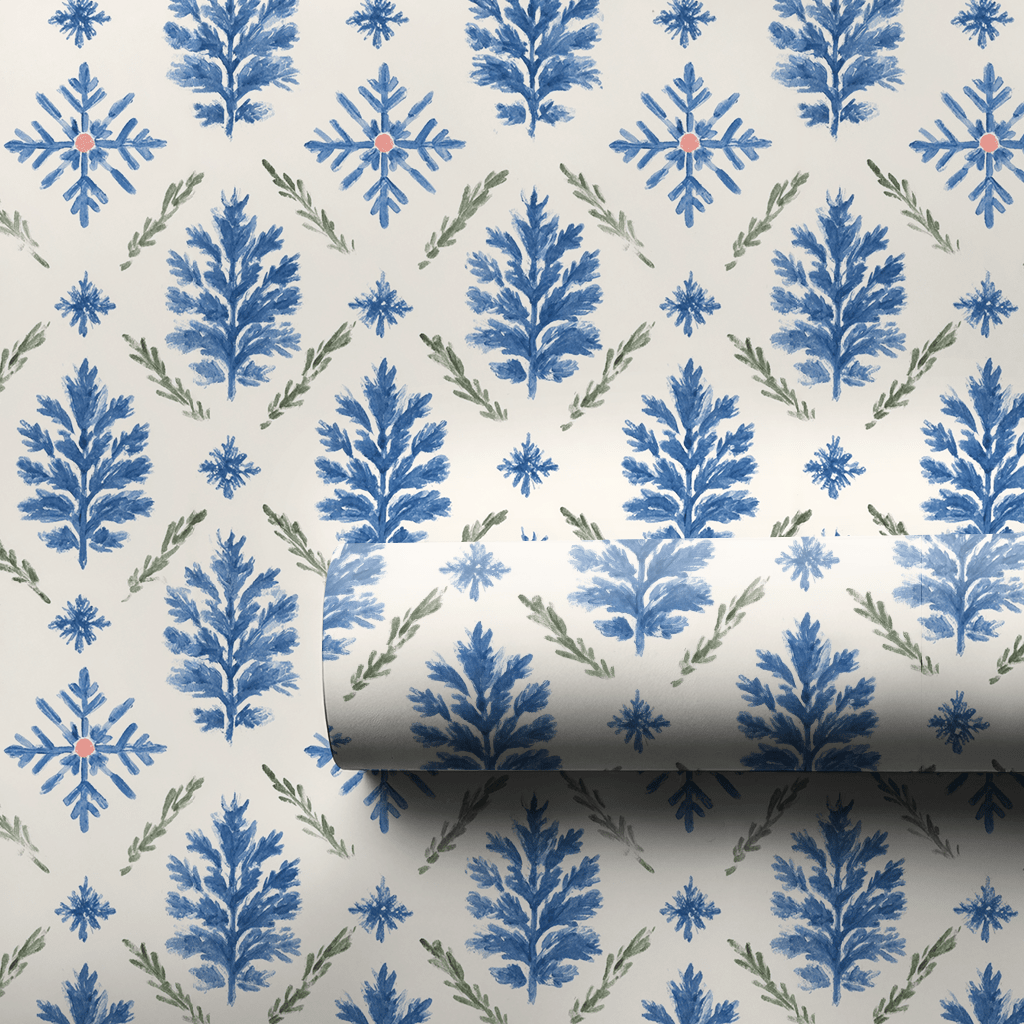 Snowflake Toile - Wrapping Paper - Aspen & Arlo