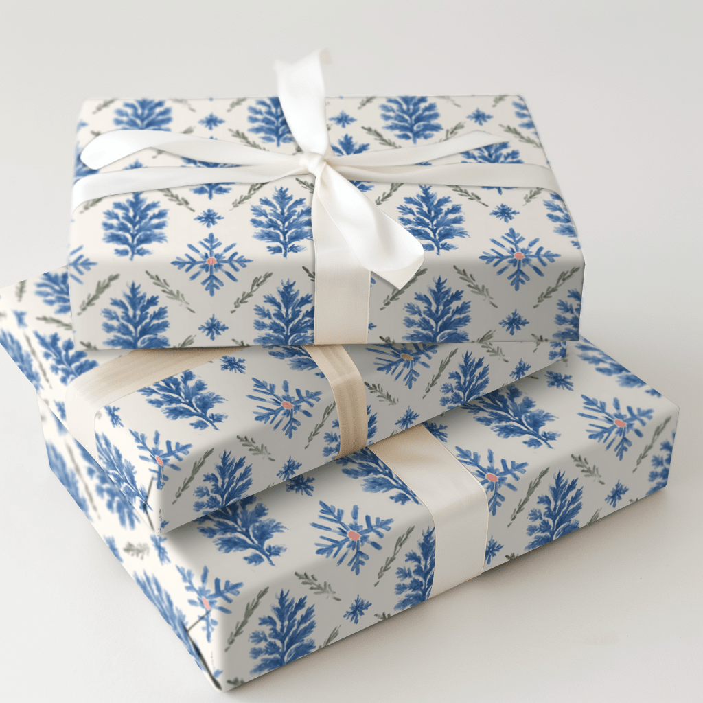 Snowflake Toile - Wrapping Paper - Aspen & Arlo