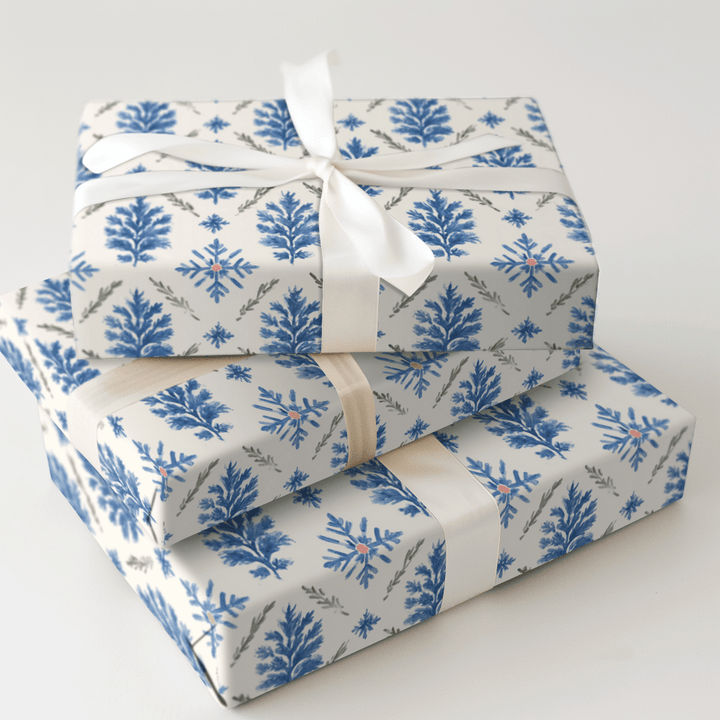 Snowflake Toile - Wrapping Paper - Aspen & Arlo