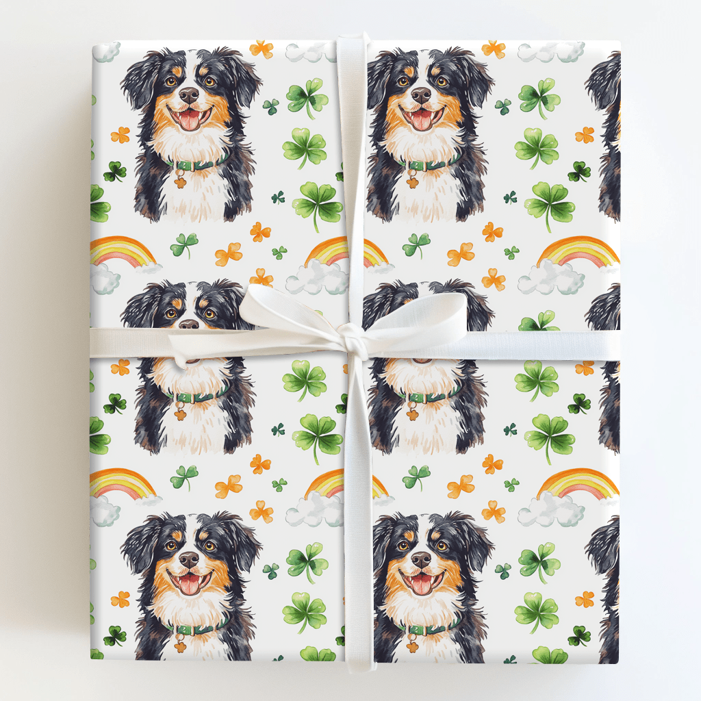 Rainbows with the Australian Shepherd - Wrapping Paper - Aspen & Arlo