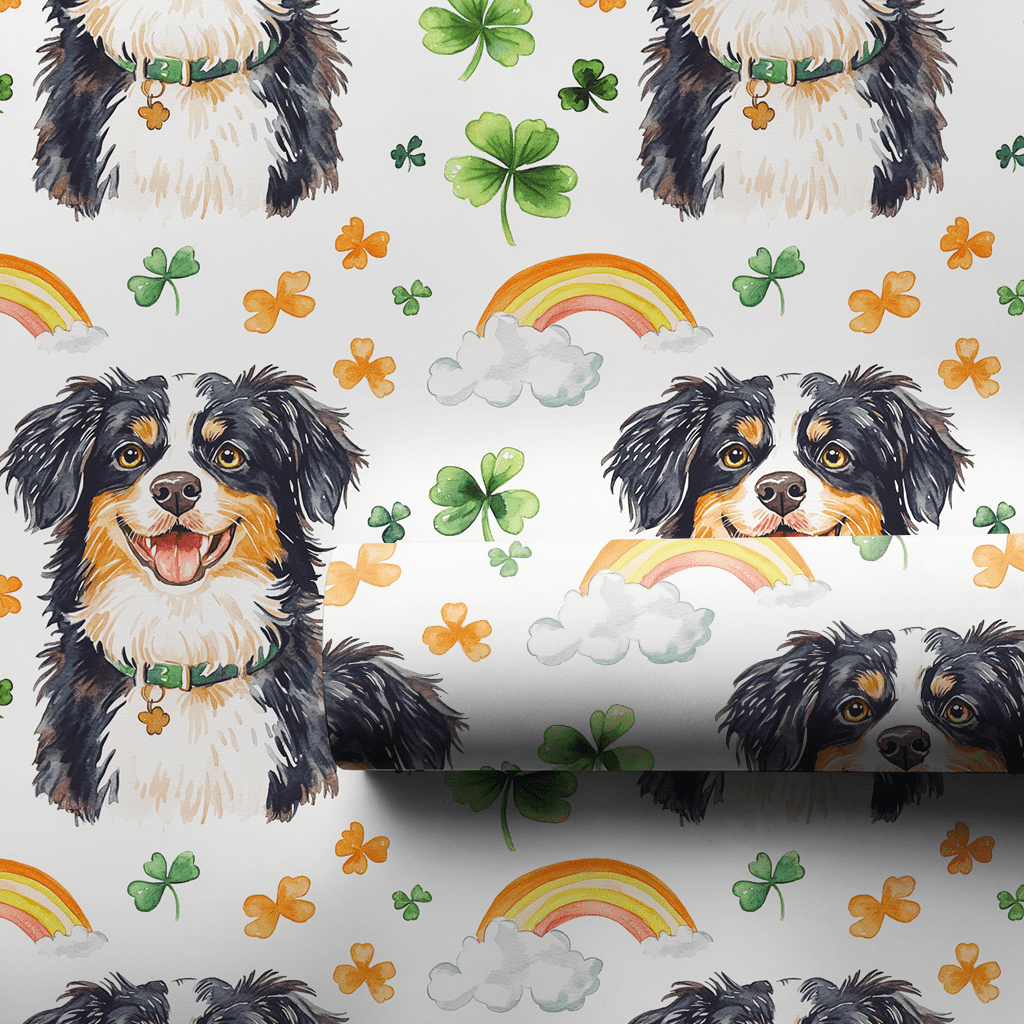 Rainbows with the Australian Shepherd - Wrapping Paper - Aspen & Arlo
