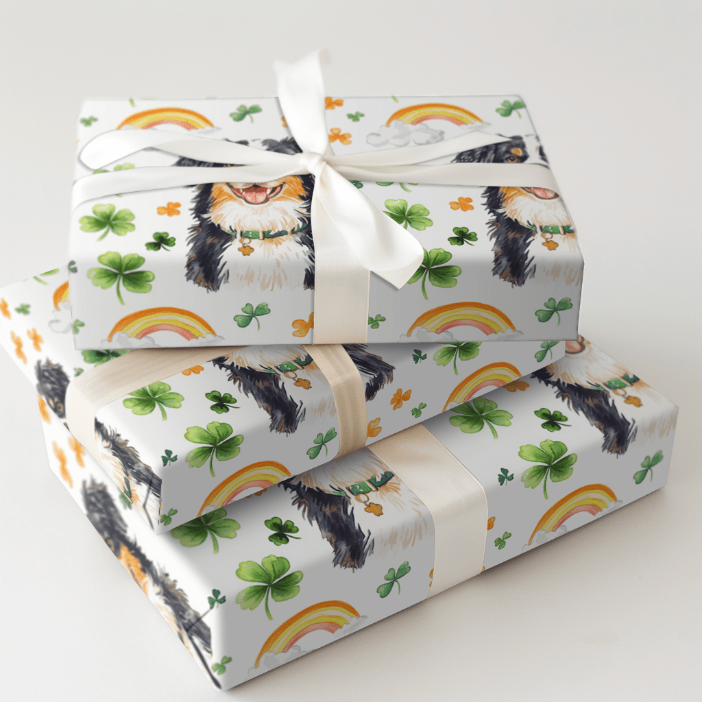Rainbows with the Australian Shepherd - Wrapping Paper - Aspen & Arlo