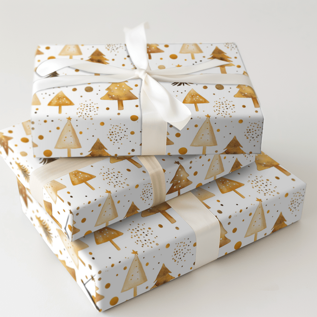 Jolly Gold - Wrapping Paper - Aspen & Arlo