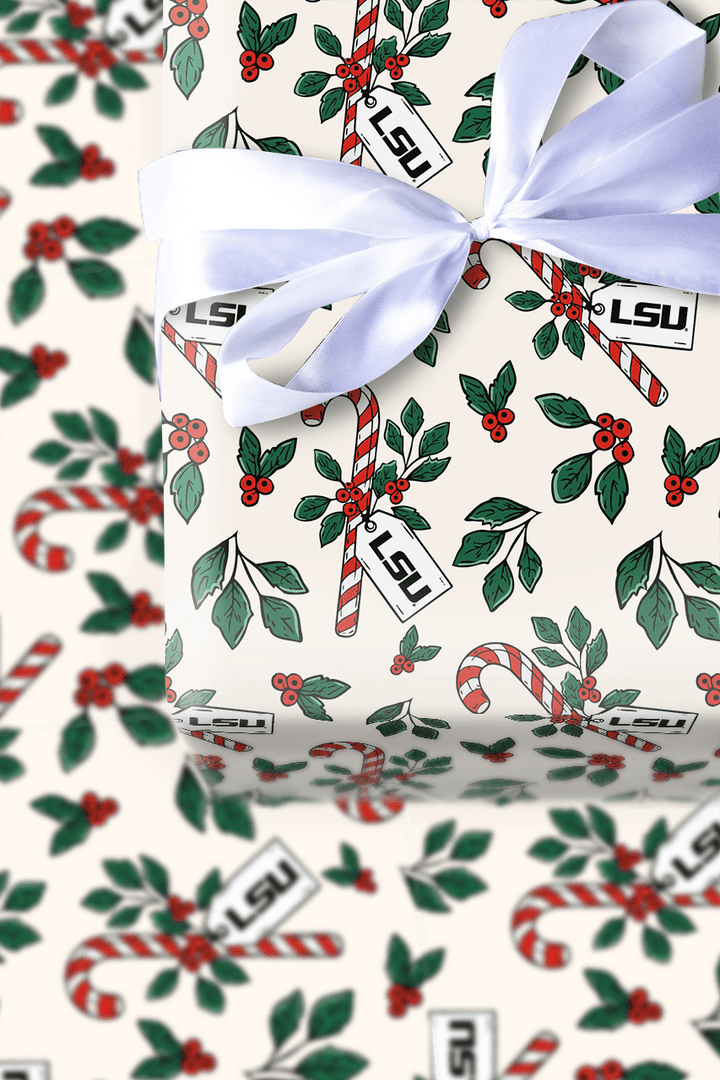 Peppermint LSU - Wrapping Paper - Aspen & Arlo