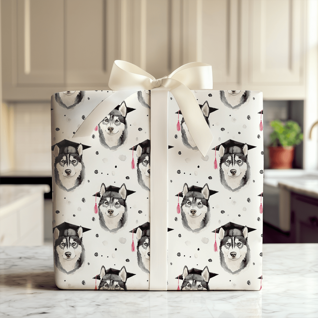 Husky Graduate - Wrapping Paper - Aspen & Arlo