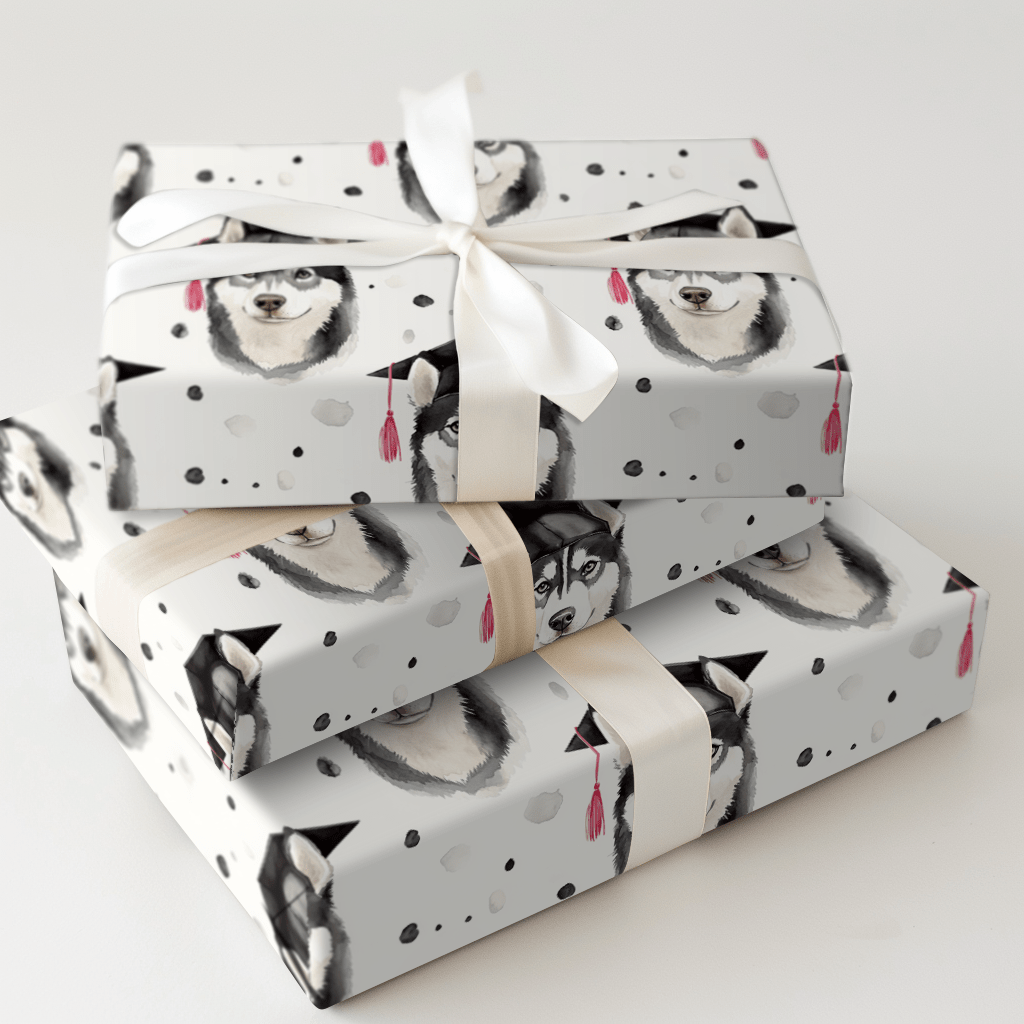 Husky Graduate - Wrapping Paper - Aspen & Arlo