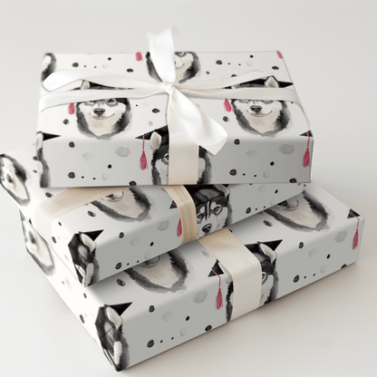 Husky Graduate - Wrapping Paper - Aspen & Arlo