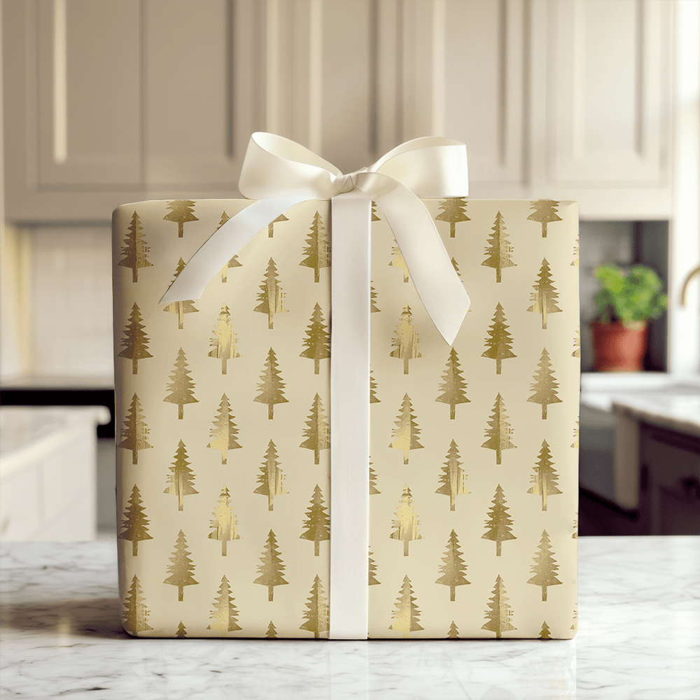 Pining Gold - Wrapping Paper - Aspen & Arlo