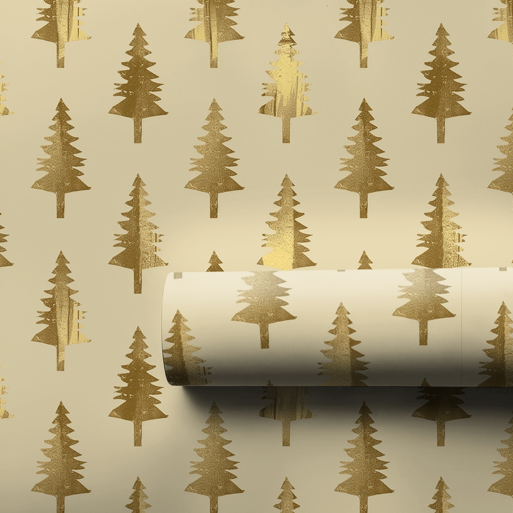 Pining Gold - Wrapping Paper - Aspen & Arlo