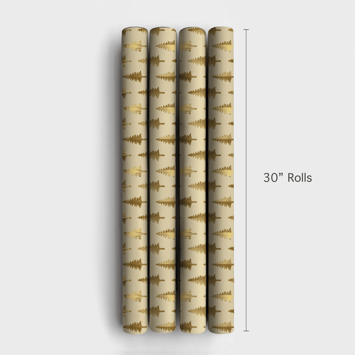 Pining Gold - Wrapping Paper - Aspen & Arlo