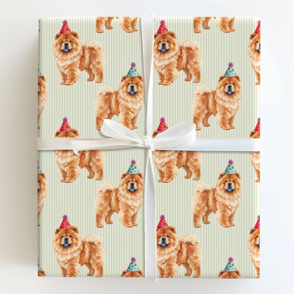 Party with Chow Chow - Wrapping Paper - Aspen & Arlo