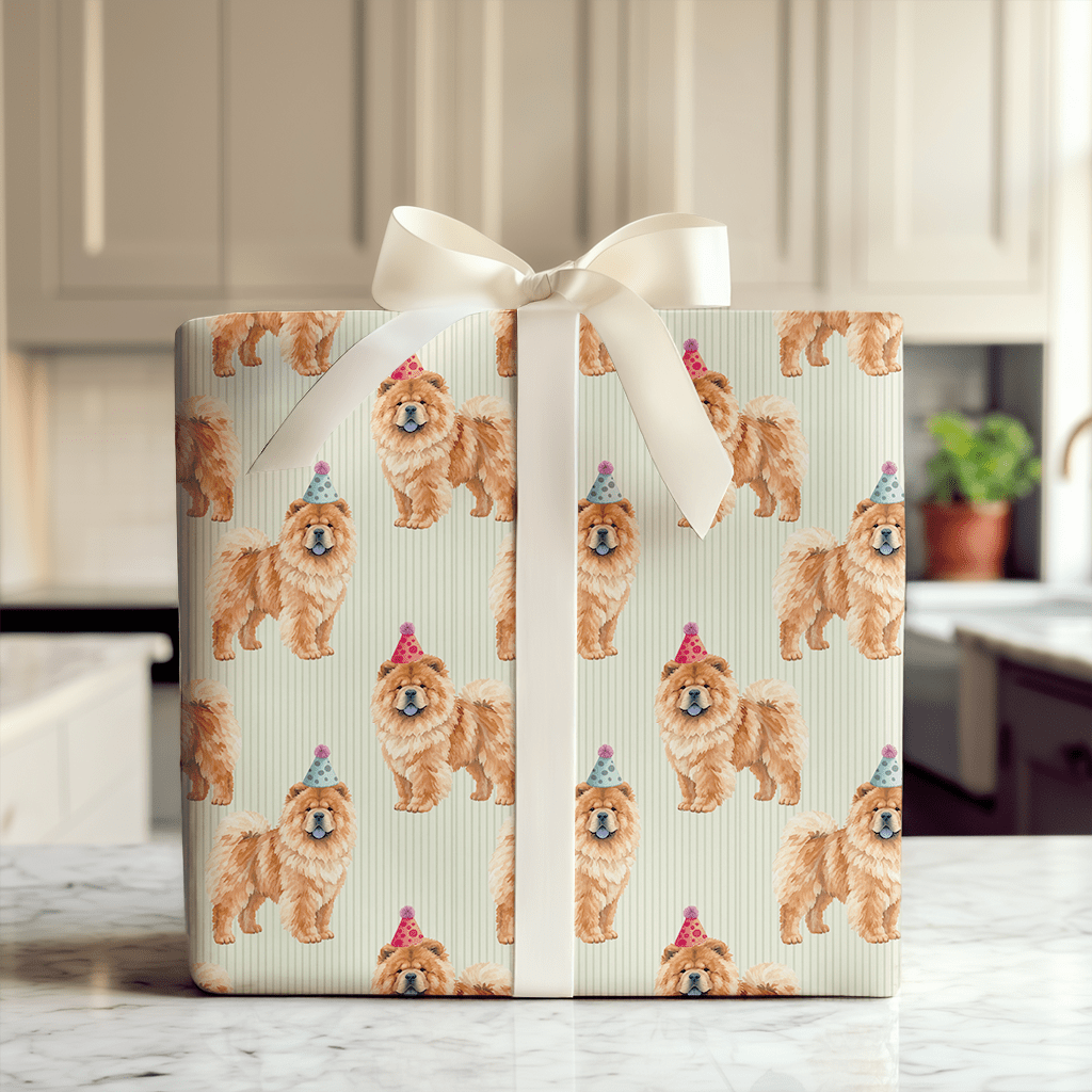 Party with Chow Chow - Wrapping Paper - Aspen & Arlo