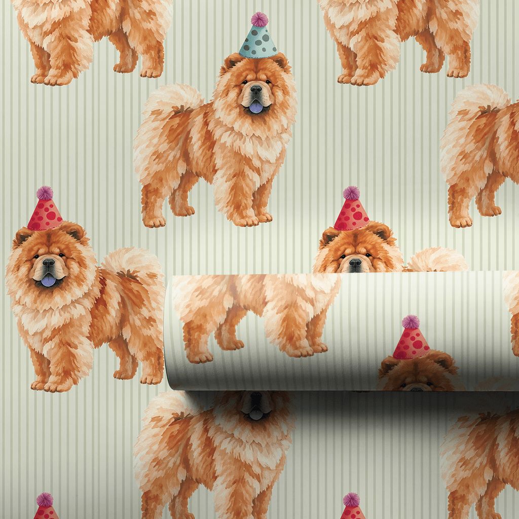 Party with Chow Chow - Wrapping Paper - Aspen & Arlo