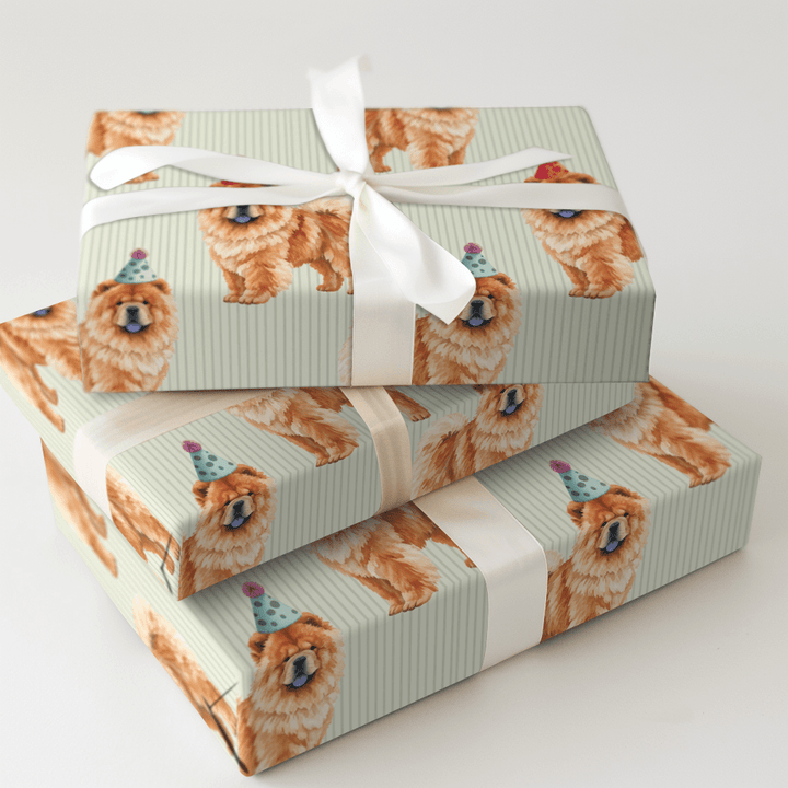 Party with Chow Chow - Wrapping Paper - Aspen & Arlo