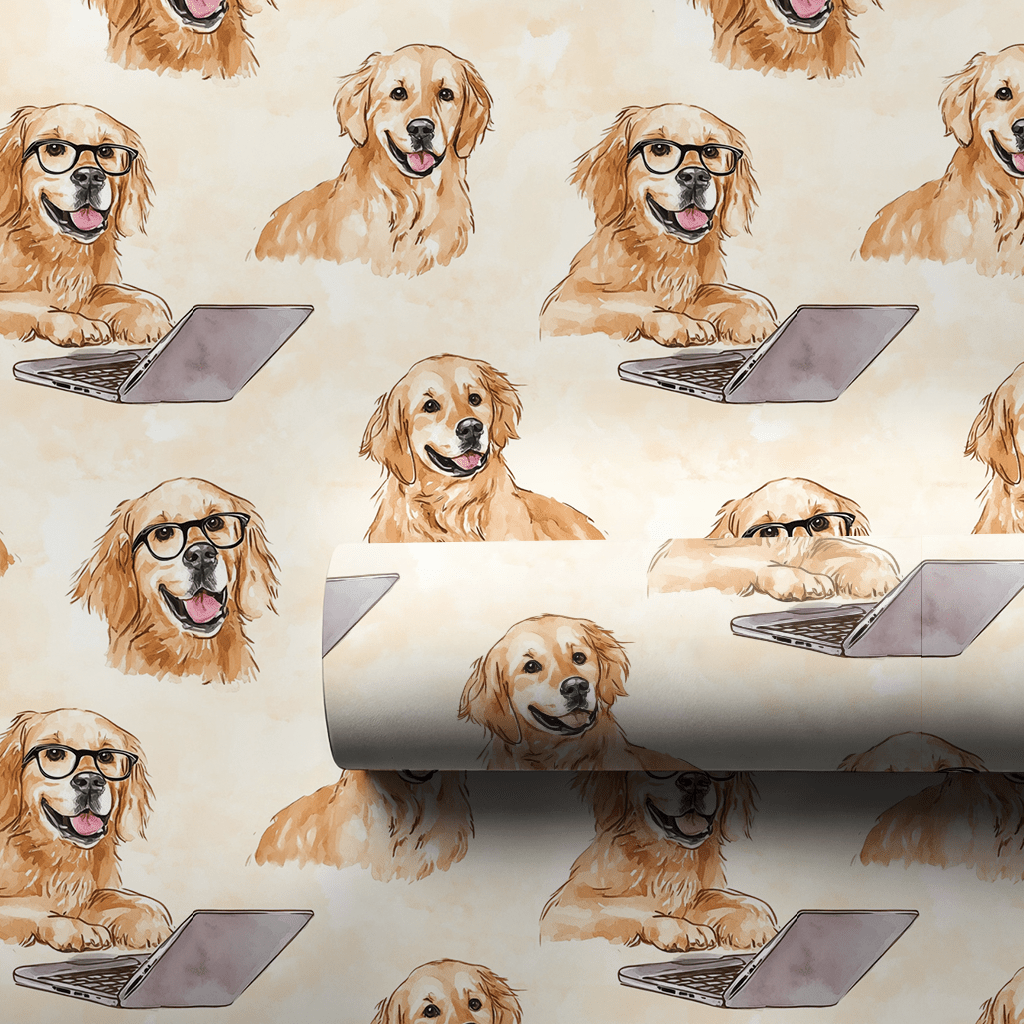 Retrieving Mail - Wrapping Paper - Aspen & Arlo