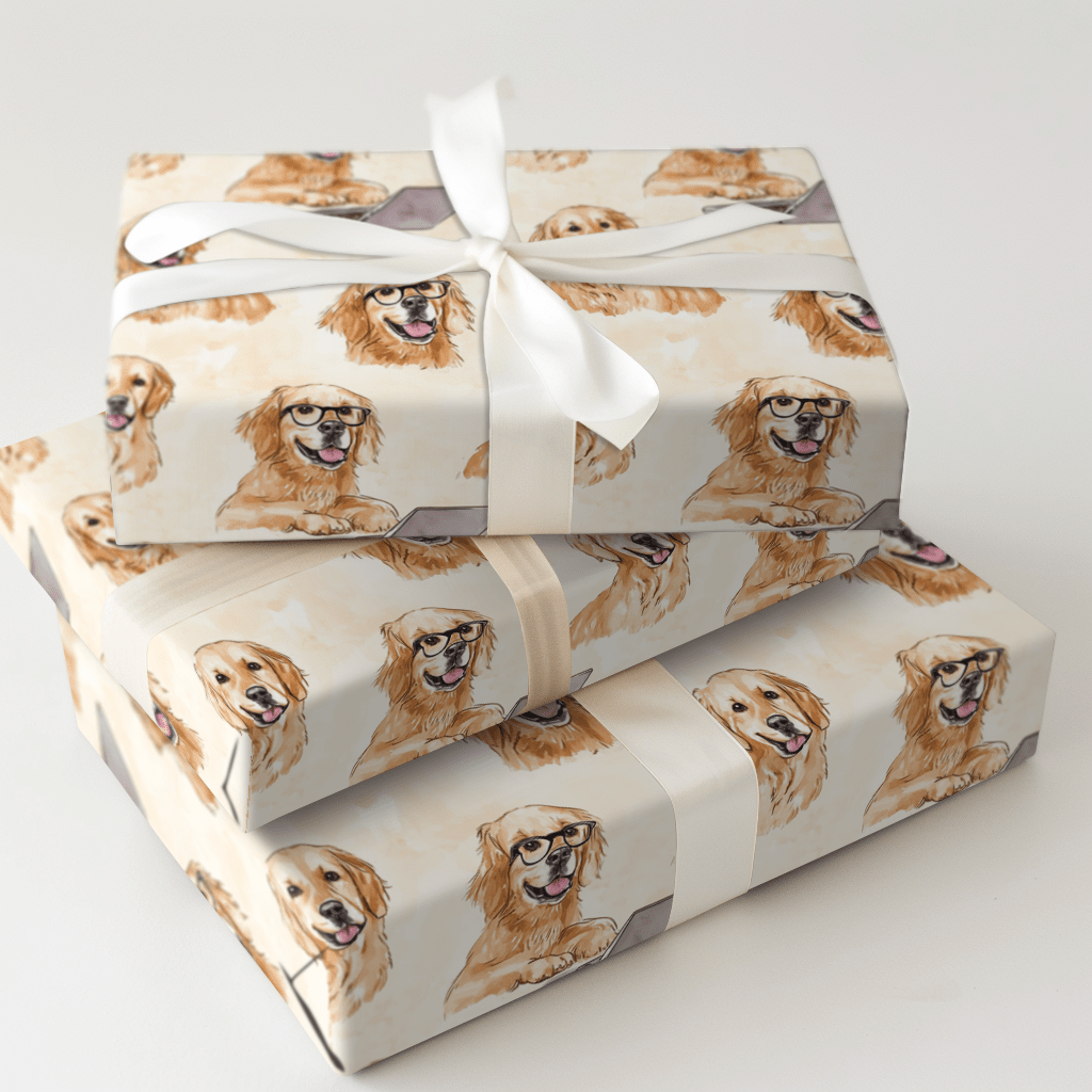 Retrieving Mail - Wrapping Paper - Aspen & Arlo