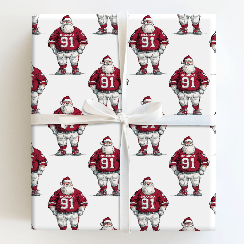 Crimson Clause in the End Zone - Wrapping Paper - Aspen & Arlo