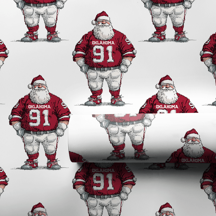 Crimson Clause in the End Zone - Wrapping Paper - Aspen & Arlo