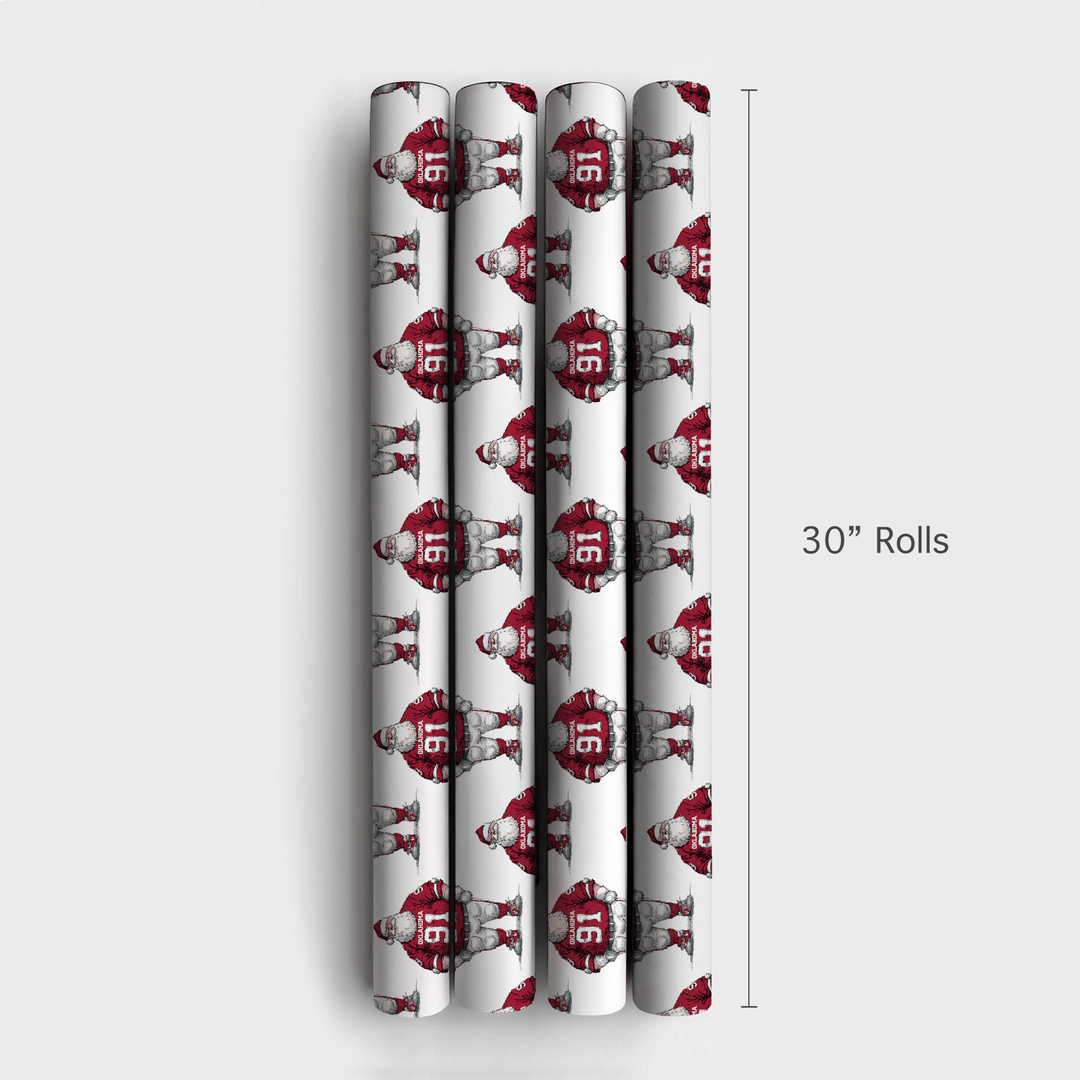 Crimson Clause in the End Zone - Wrapping Paper - Aspen & Arlo