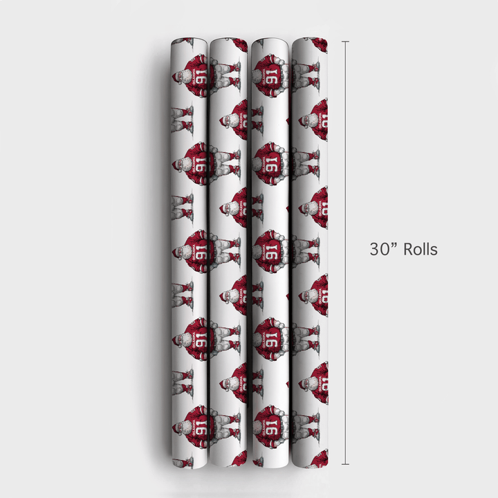 Crimson Clause in the End Zone - Wrapping Paper - Aspen & Arlo