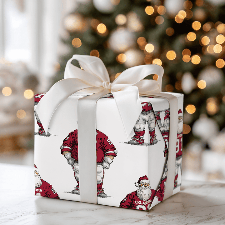 Crimson Clause in the End Zone - Wrapping Paper - Aspen & Arlo
