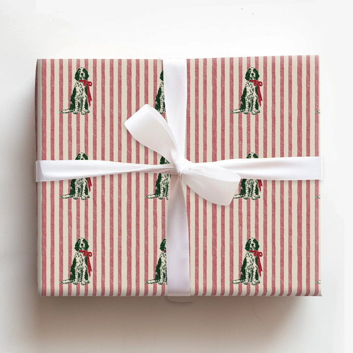 Spaniel Christmas Stripes