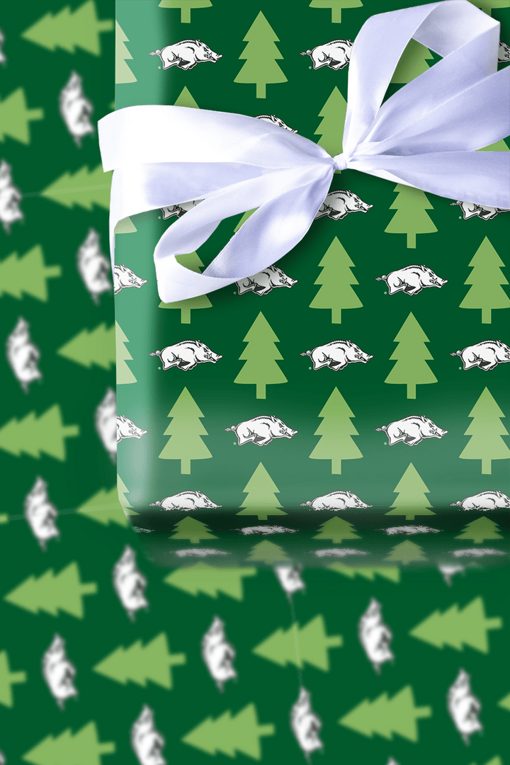 Razorback Christmas Forest - Wrapping Paper - Aspen & Arlo