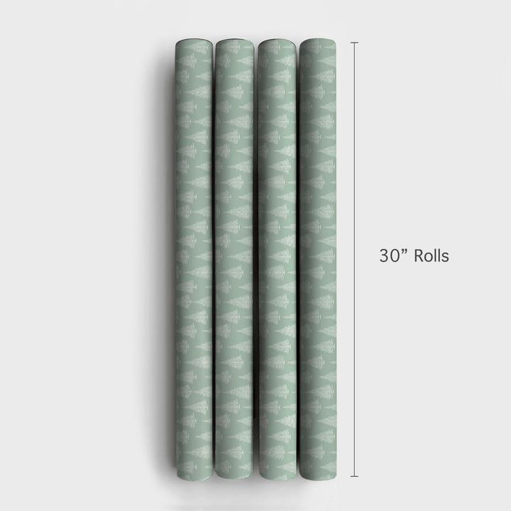 Green Tree Time - Wrapping Paper - Aspen & Arlo