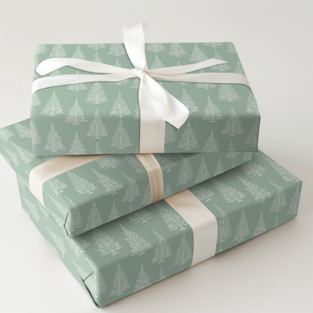 Green Tree Time - Wrapping Paper - Aspen & Arlo