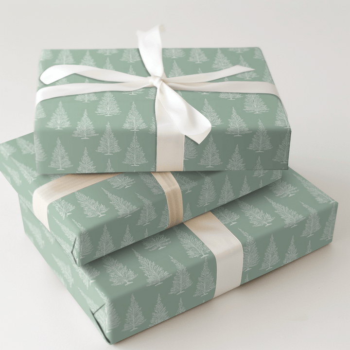 Green Tree Time - Wrapping Paper - Aspen & Arlo