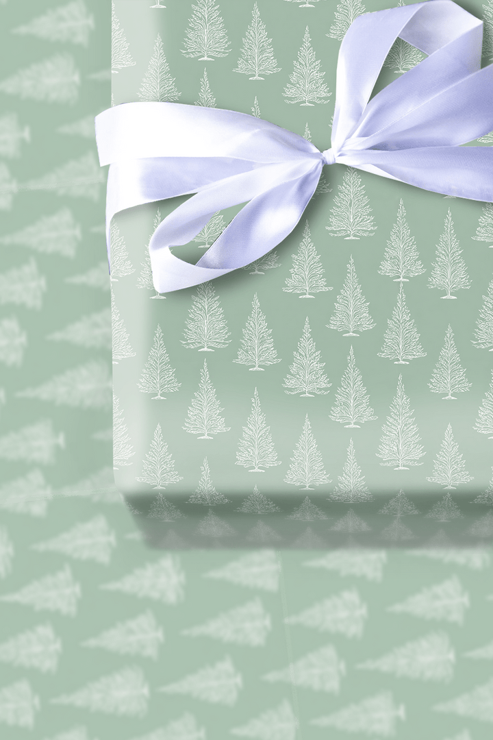 Green Tree Time - Wrapping Paper - Aspen & Arlo