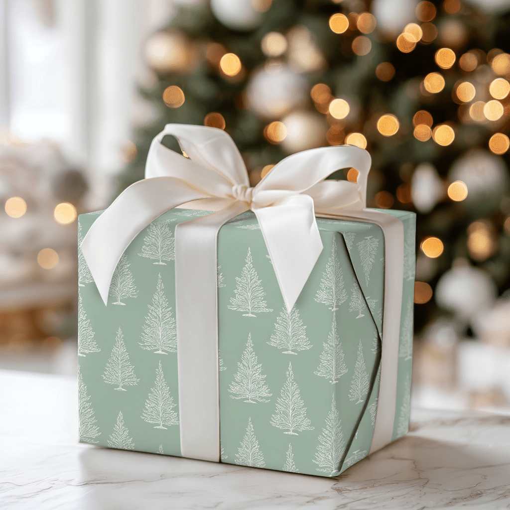 Green Tree Time - Wrapping Paper - Aspen & Arlo