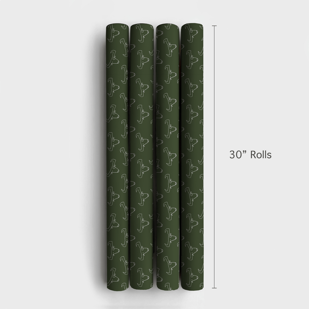 No Bull Green - Wrapping Paper - Aspen & Arlo