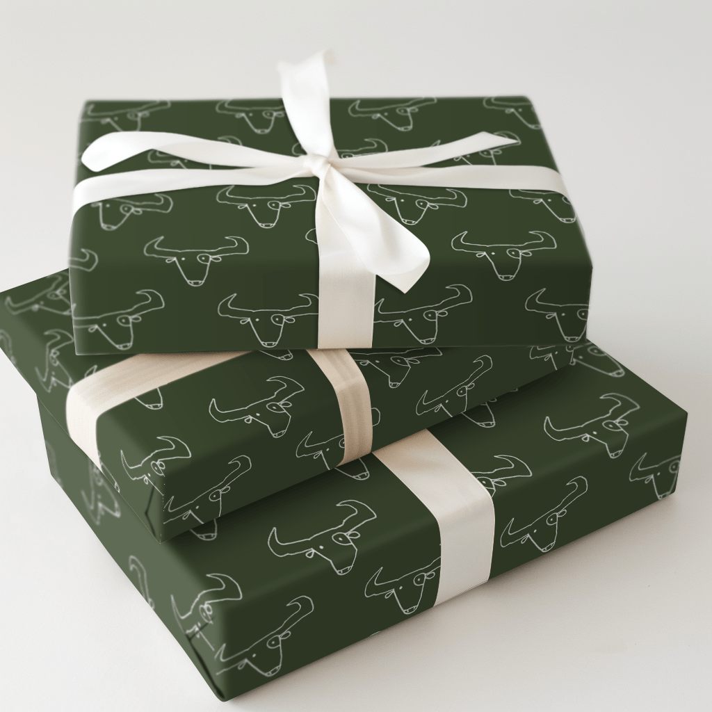 No Bull Green - Wrapping Paper - Aspen & Arlo