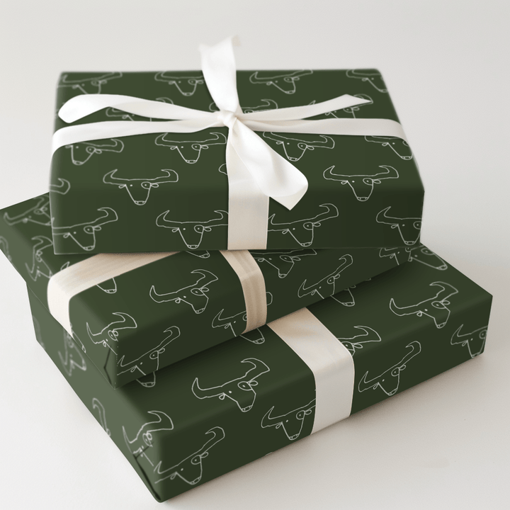 No Bull Green - Wrapping Paper - Aspen & Arlo