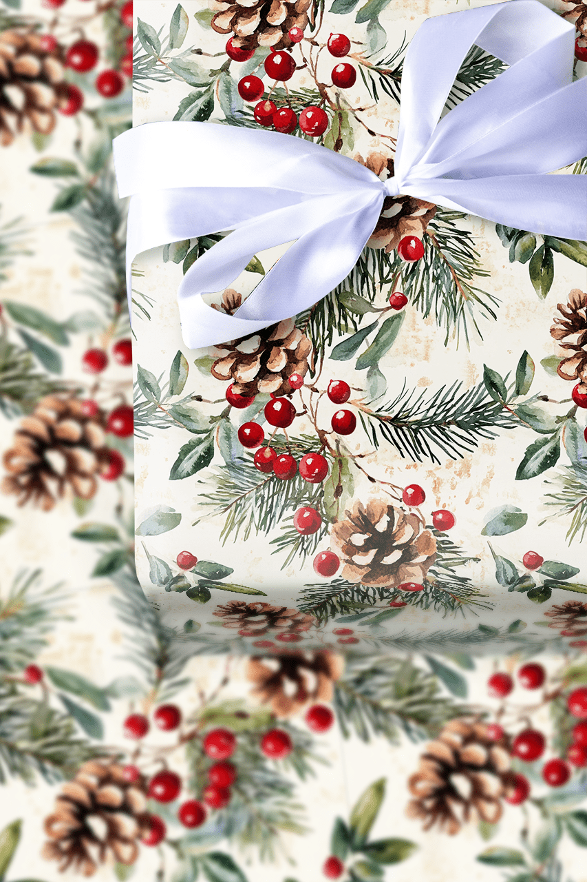 Home for the Hollydays - Wrapping Paper - Aspen & Arlo