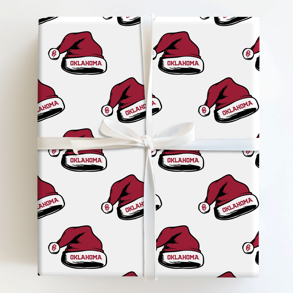 Sooner Sleigh Ride Wrapping Paper: Oklahoma University Christmas Gift ...