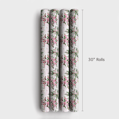 Blush Holiday Blooms - Wrapping Paper - Aspen & Arlo