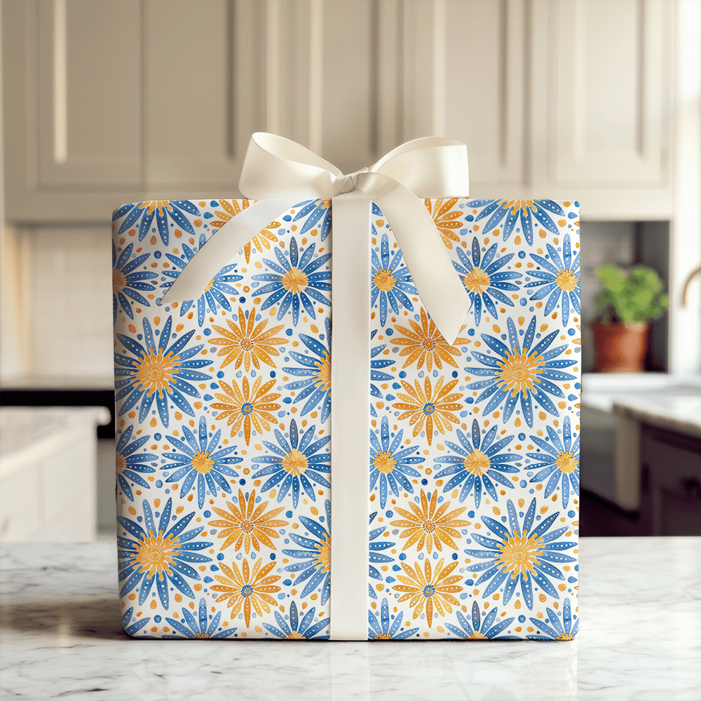 Caught in a Blue Romance - Wrapping Paper - Aspen & Arlo